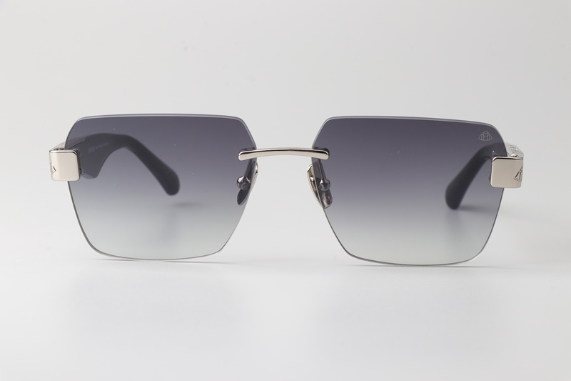The Magic I Sunglasses Silver Red Gradient Gray