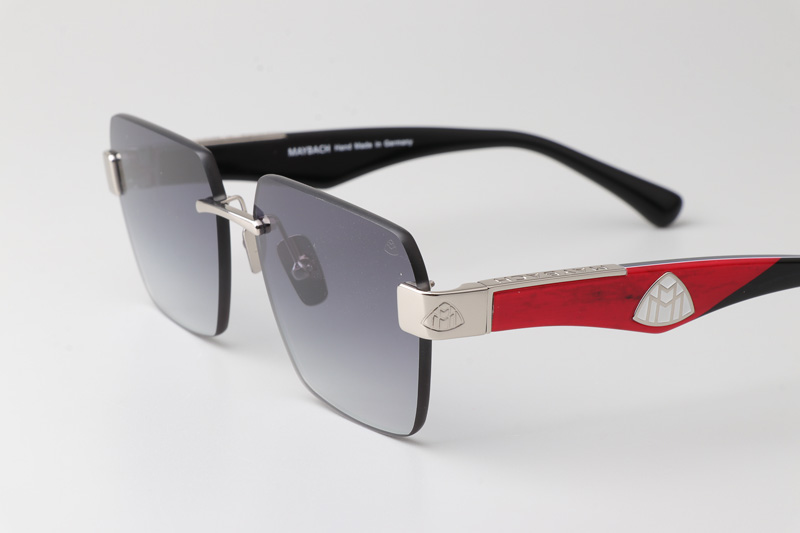 The Magic I Sunglasses Silver Red Gradient Gray