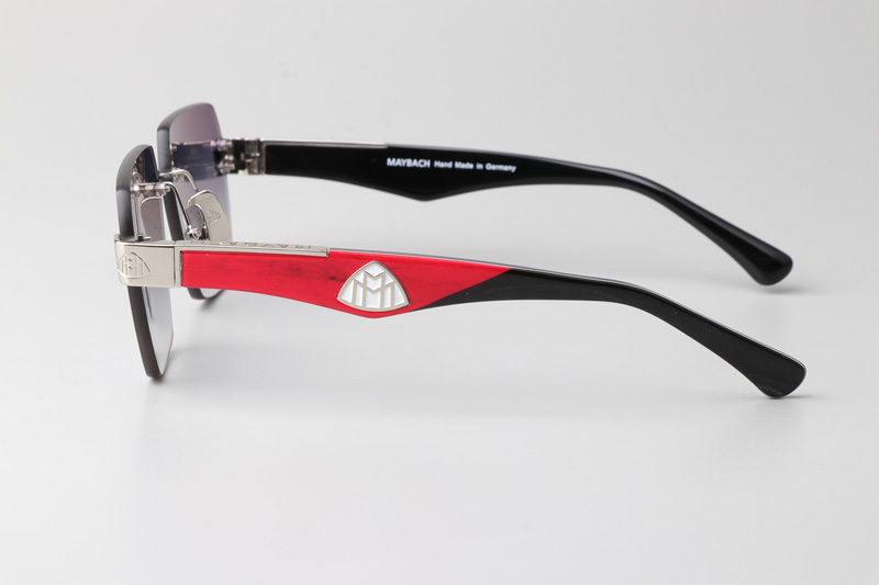 The Magic I Sunglasses Silver Red Gradient Gray