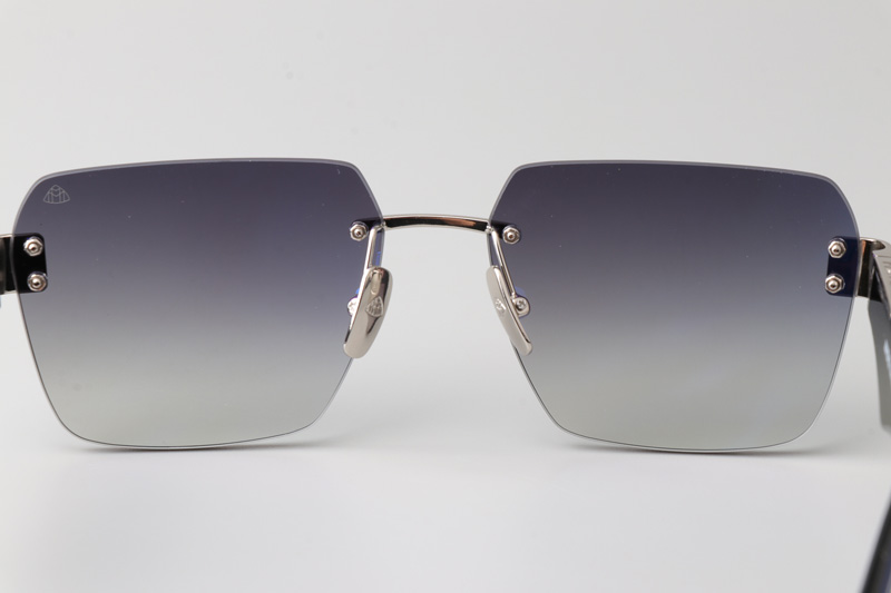 The Magic I Sunglasses Silver Red Gradient Gray