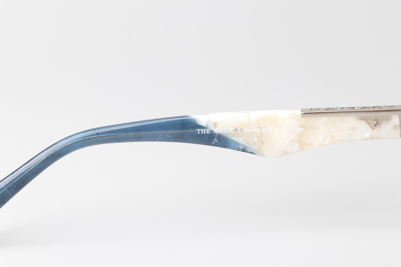 The Magic I Sunglasses Silver White Gradient Blue