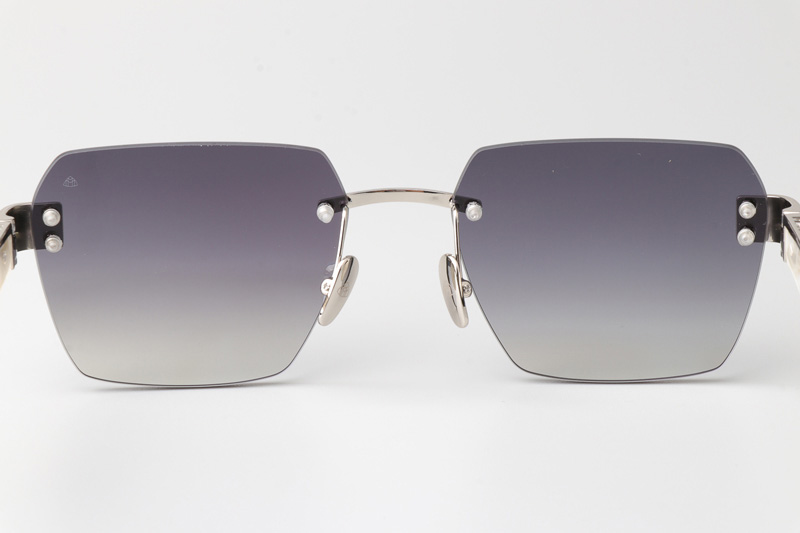 The Magic I Sunglasses Silver White Gradient Blue