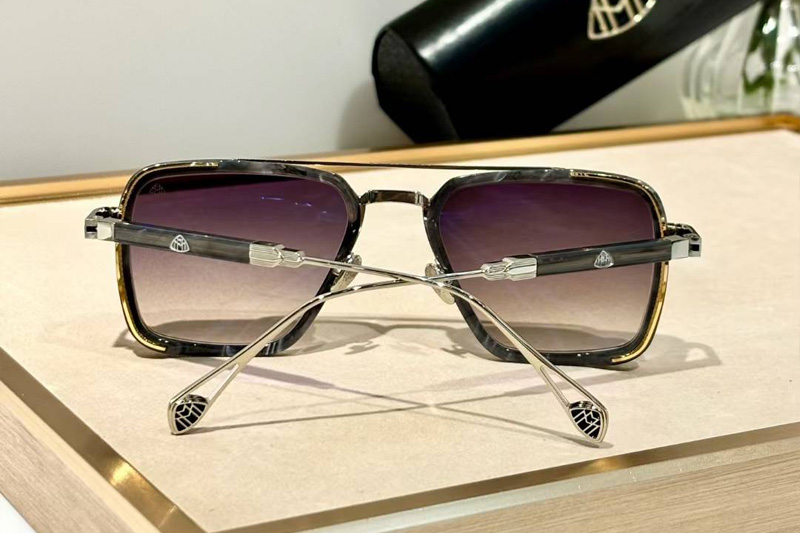 The Nean Sunglasses Silver Gray Gradient Gray