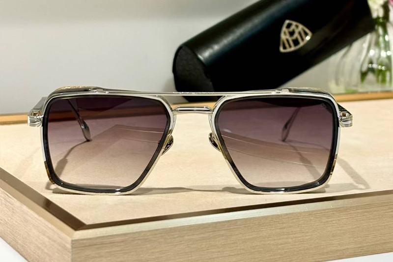 The Nean Sunglasses Silver Gray Gradient Gray