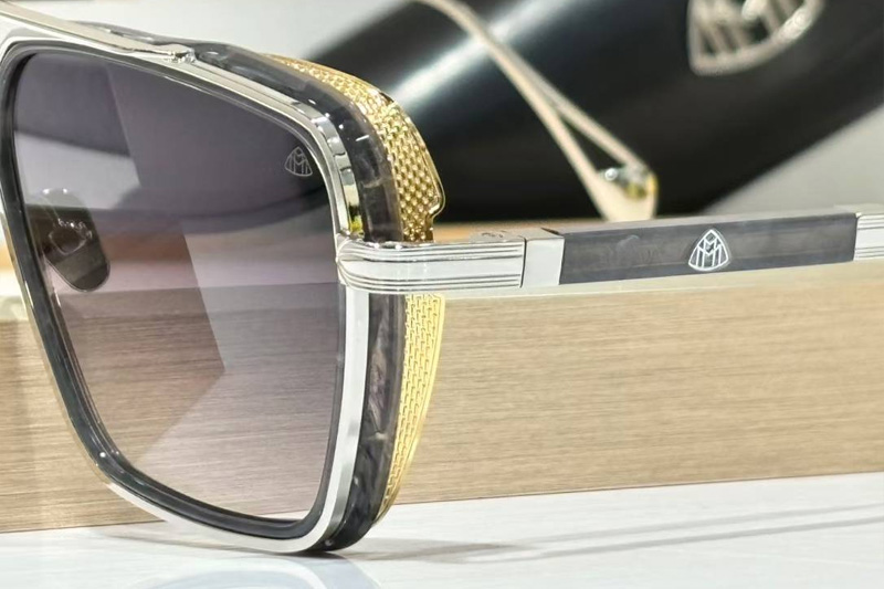 The Nean Sunglasses Silver Gray Gradient Gray