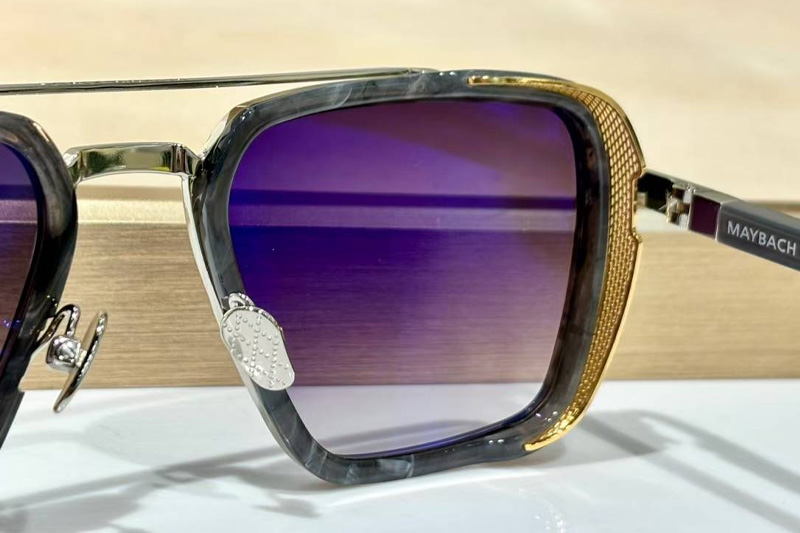 The Nean Sunglasses Silver Gray Gradient Gray