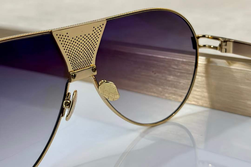 The Orbit Sunglasses Black Gold Gradient Gray