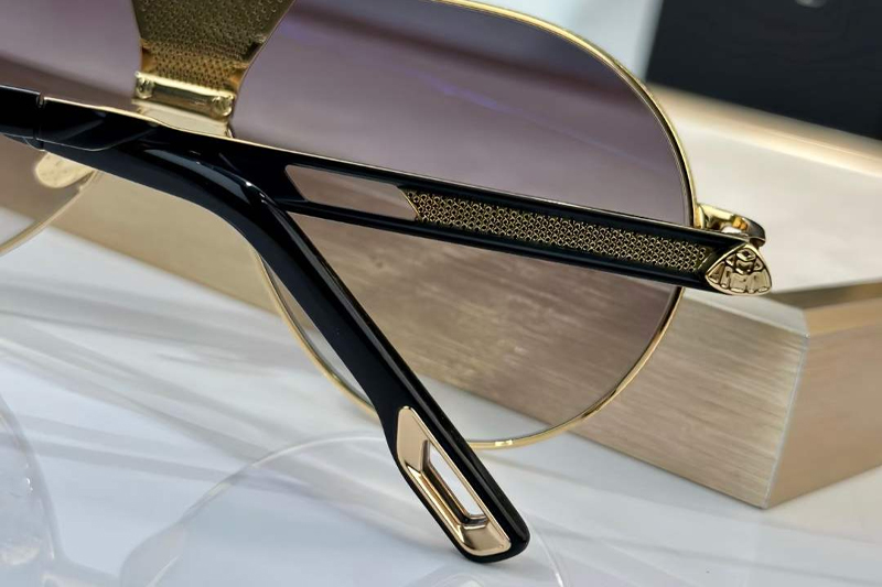 The Orbit Sunglasses Black Gold Gradient Gray