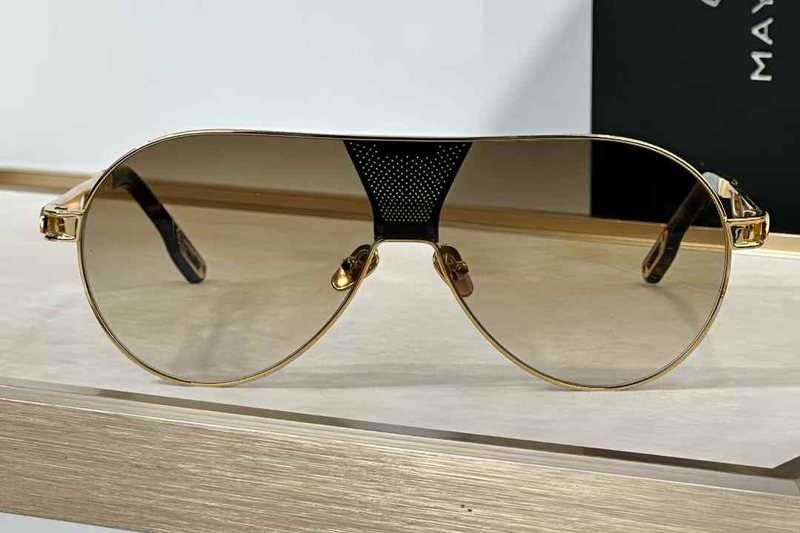 The Orbit Sunglasses Gold Gradient Brown