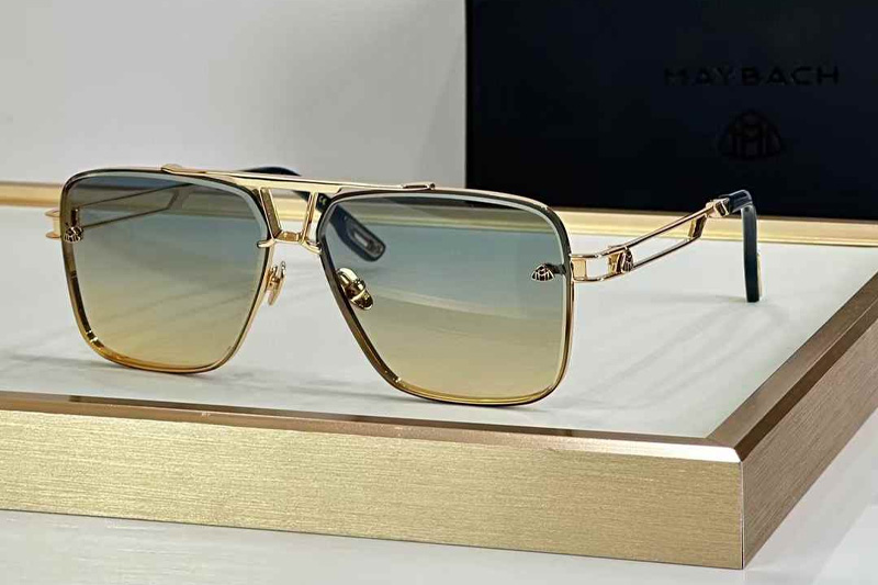 The Paly I Sunglasses Gold Black Gradient Green