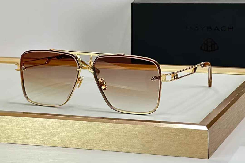 The Paly I Sunglasses Gold Red Gradient Brown