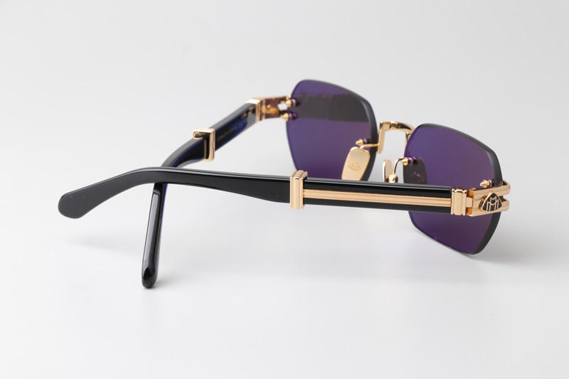 The Post Sunglasses Gold Black Gray