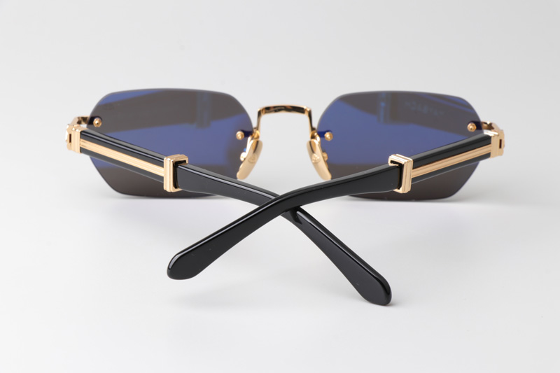 The Post Sunglasses Gold Black Gray