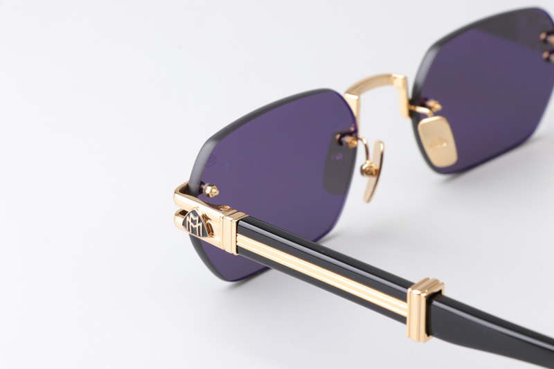The Post Sunglasses Gold Black Gray