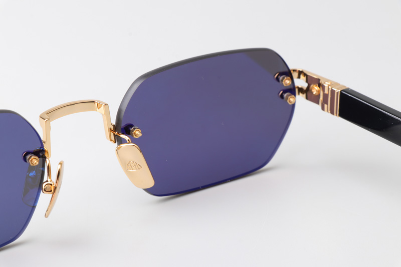 The Post Sunglasses Gold Black Gray