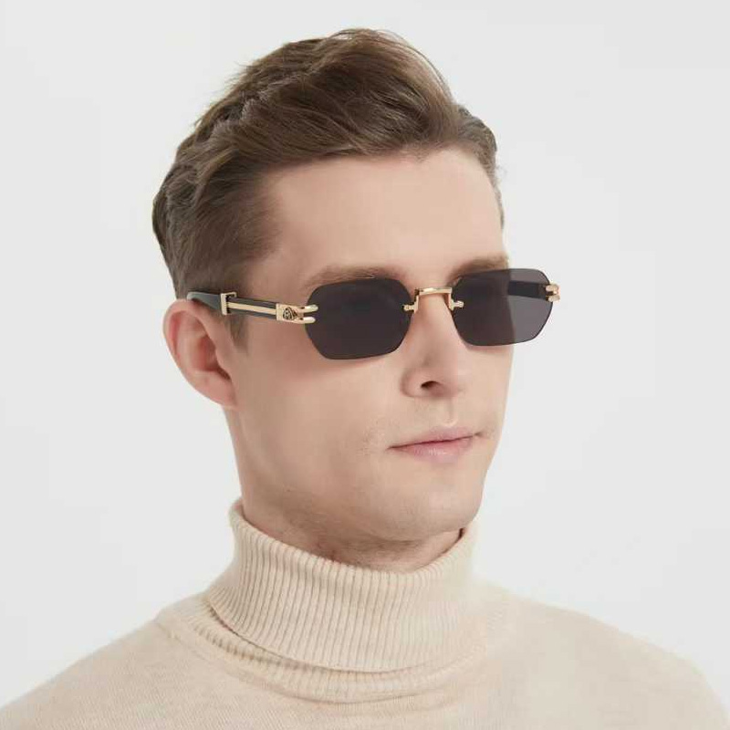 The Post Sunglasses Gold Black Gray