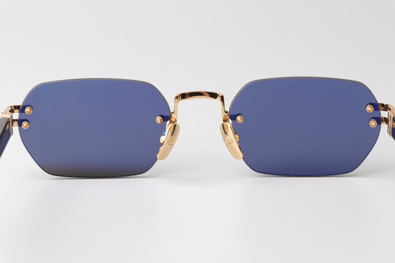 The Post Sunglasses Gold Black Gray