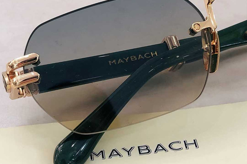 The Post Sunglasses Gold Green Gradient Blue