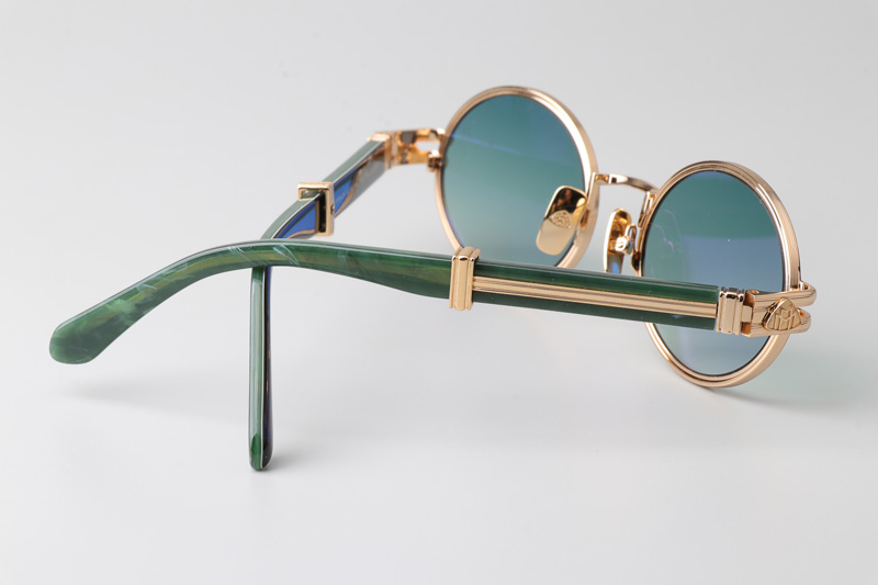 The Producer I Sunglasses Gold Green Gradient Green