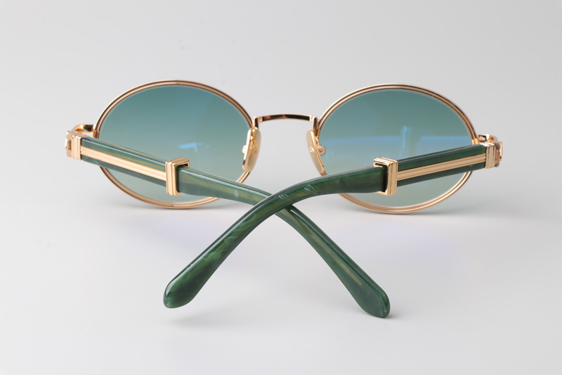 The Producer I Sunglasses Gold Green Gradient Green