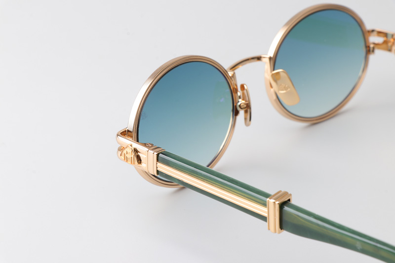 The Producer I Sunglasses Gold Green Gradient Green