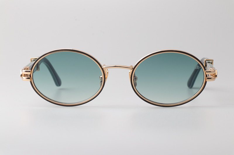 The Producer I Sunglasses Gold Green Gradient Green