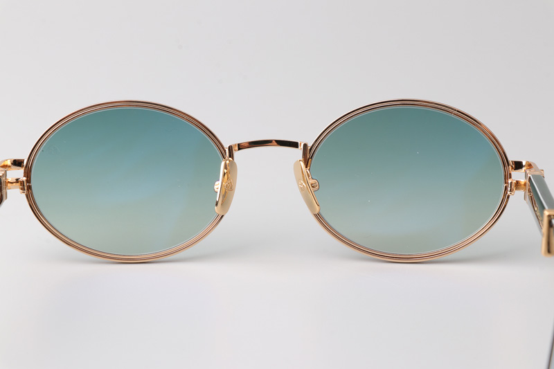 The Producer I Sunglasses Gold Green Gradient Green