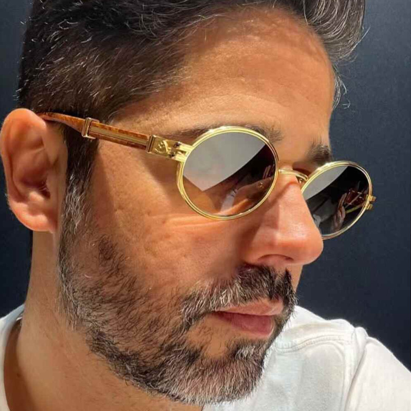 The Producer I Sunglasses Gold Red Gradient Brown