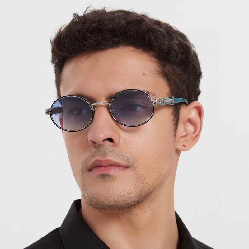 The Producer I Sunglasses Silver Blue Gradient Blue