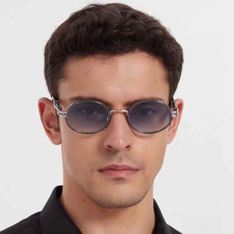 The Producer I Sunglasses Silver Blue Gradient Blue