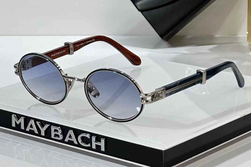 The Producer I Sunglasses Silver Blue Gradient Blue