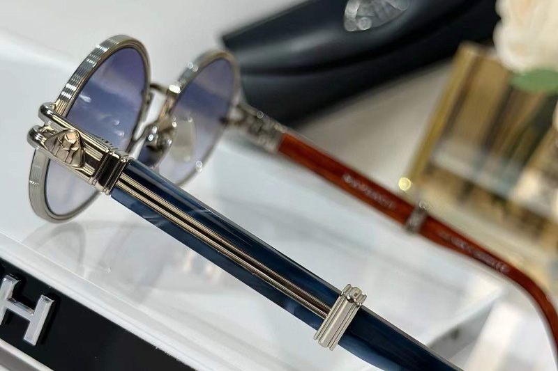 The Producer I Sunglasses Silver Blue Gradient Blue