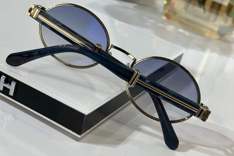 The Producer I Sunglasses Silver Blue Gradient Blue
