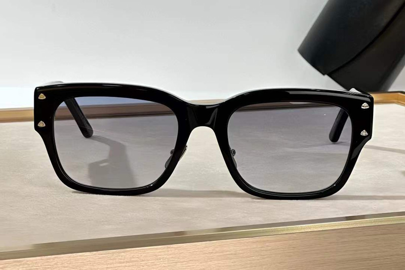 The Rebel II Sunglasses Black Silver Gradient Gray