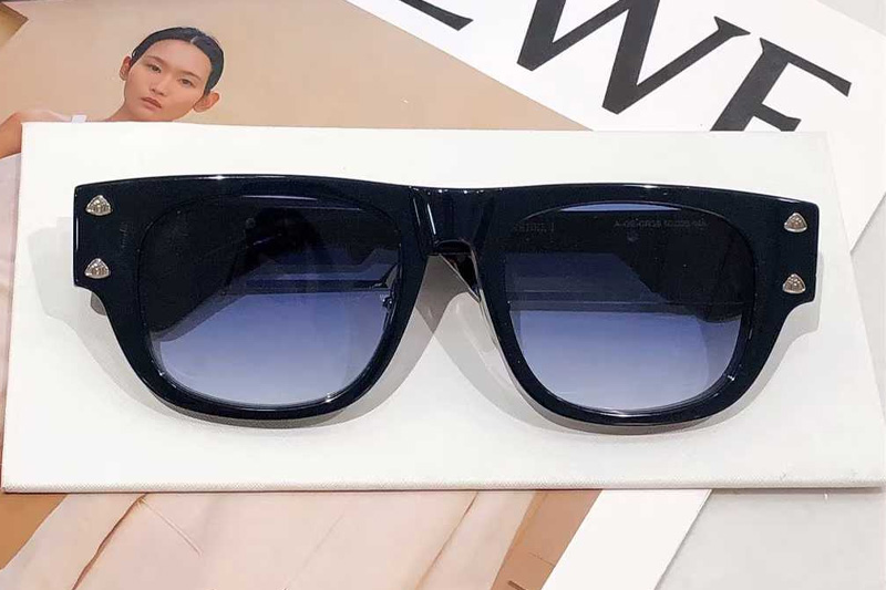 The Rebel I Sunglasses Black Silver Gradient Blue