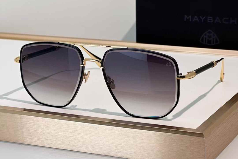The Sanme Sunglasses Black Gold Gradient Gray