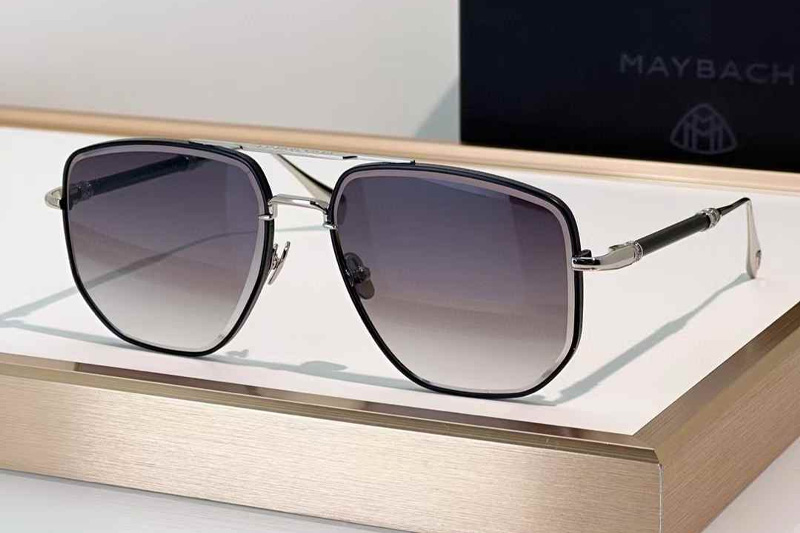 The Sanme Sunglasses Black Silver Gradient Gray