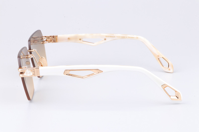 The Weben II Sunglasses Gold White Gradient Gray