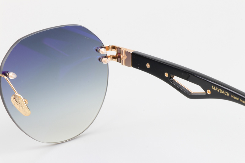 The Weben I Sunglasses Gold Black Gradient Blue