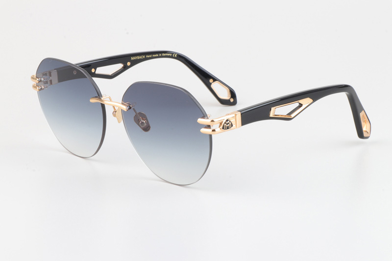 The Weben I Sunglasses Gold Black Gradient Blue