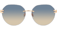 The Weben I Sunglasses Gold Blue Gradient Blue