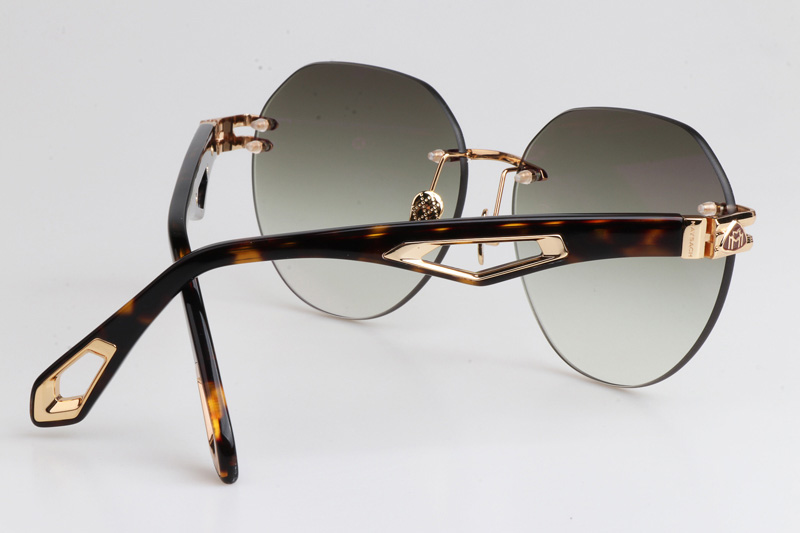 The Weben I Sunglasses Gold Tortoise Gradient Gray