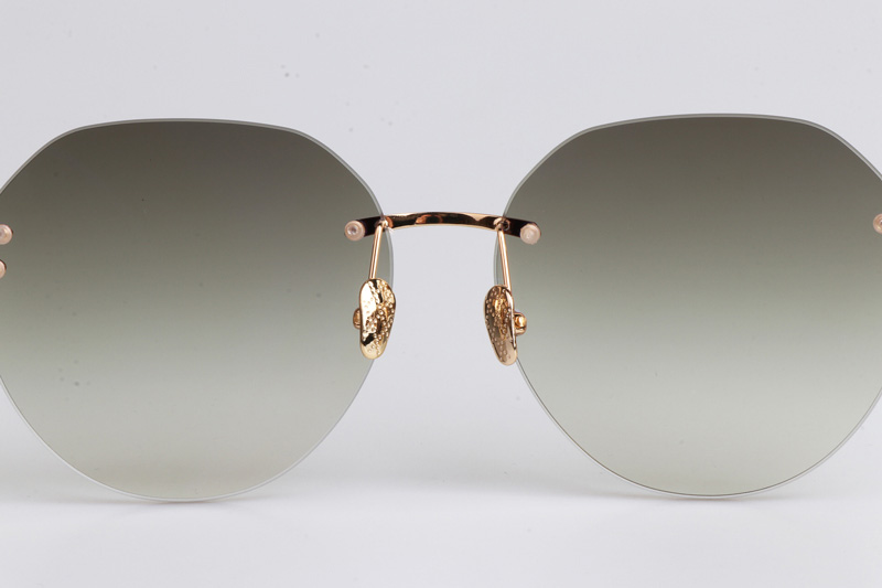 The Weben I Sunglasses Gold Tortoise Gradient Gray