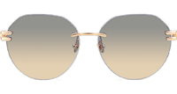 The Weben I Sunglasses Gold White Gradient Gray