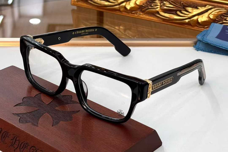 Thick Eyeglasses Black Gold