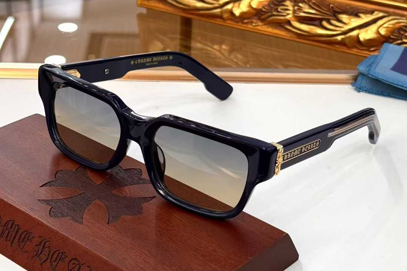 Thick Sunglasses Blue Gradient Brown