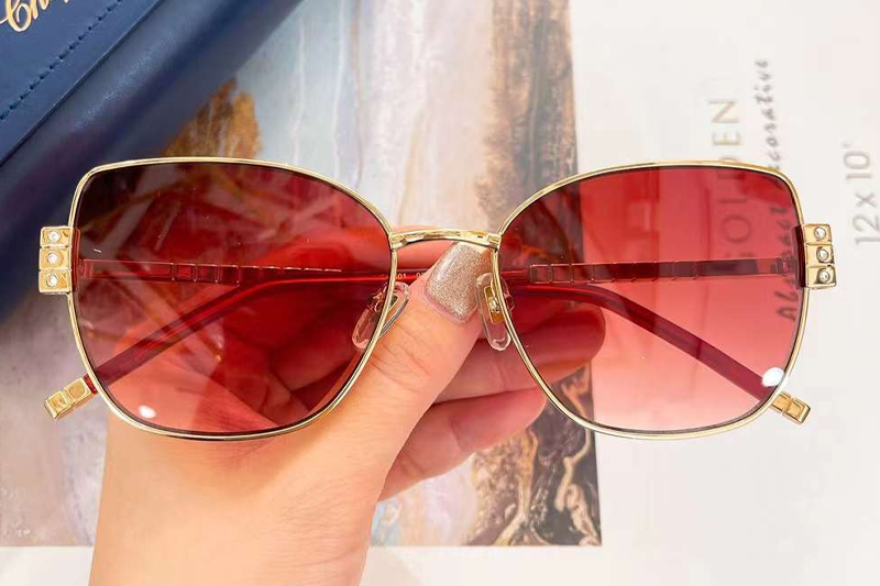 VCHG01 Sunglasses Gold Gradient Red