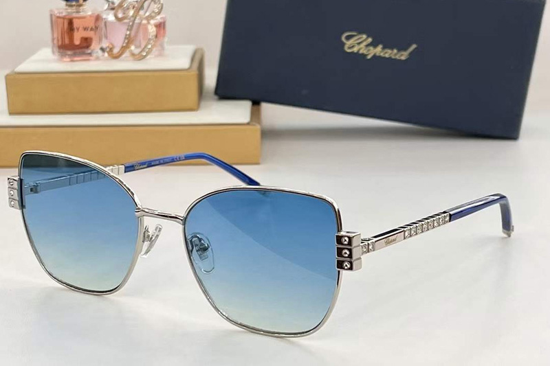 VCHG01 Sunglasses Silver Gradient Blue