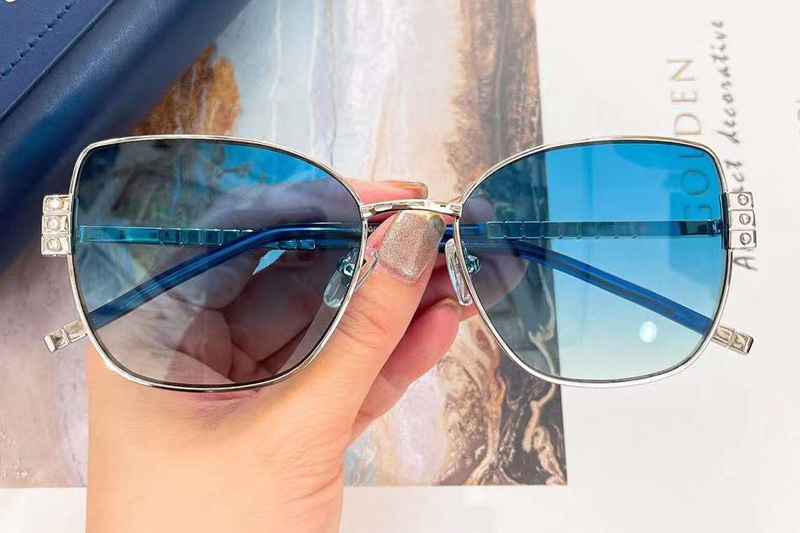 VCHG01 Sunglasses Silver Gradient Blue