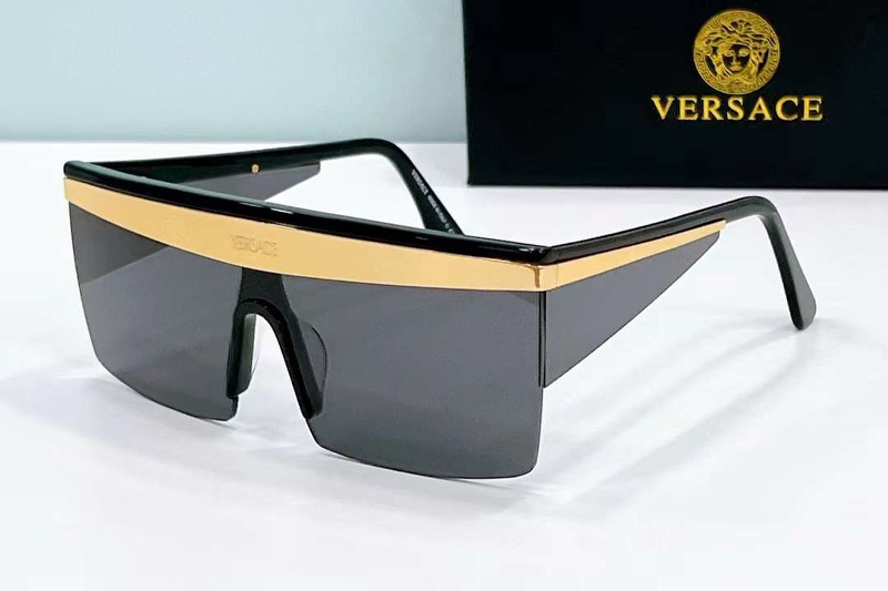 VE2254 Sunglasses Black Gold Gray